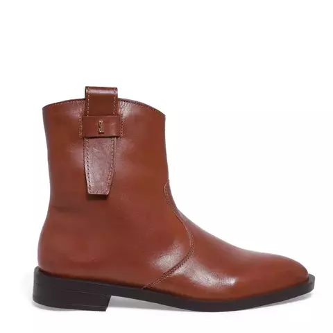 Bota Coturno Couro Marrom Cano Curto Santa Lolla 0314.4696