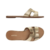 Chinelo Rasteira Couro Preta Arezzo Classica - Duda Bags e Shoes