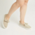 Tênis Slip On Santa Lolla Laço Linho Bege na internet