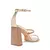 Sandália Santa Lolla Shiny Metalizada Dourada Salto Quadrado - comprar online