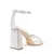 Sandália Santa Lolla Shiny Metalizada Prata Salto Quadrado - comprar online