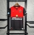 Camisa Flamengo I Retrô 07/08 Torcedor Masculina - Vermelha e preta com detalhes em dourado no escudo