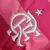 Camisa Flamengo Retrô Outubro Rosa 2022 Torcedor Masculina - Rosa em 2 tons e o simbolo em branco