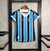 Camisa Grêmio I 23/24 - Torcedor Umbro Feminina - Azul com listras pretas e brancas