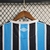 Camisa Grêmio I 23/24 - Torcedor Umbro Feminina - Azul com listras pretas e brancas - loja online
