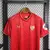 Camisa Sevilla II 23/24 - Torcedor Castore Masculina - Vermelha com ondulações cinza e dourado - Fut-Ace