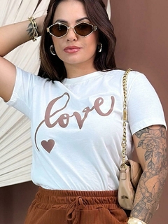 T-shirt Love 100% algodão