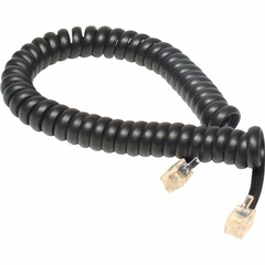 FIO DE TELEFONE ESPIRAL C/ 02 PLUGS PRETO