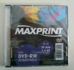 MINI DVD-RW MAXPRINT 1.4GB 1X-2X 30 MINUTOS