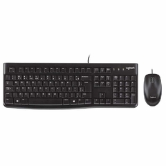 KIT MOUSE E TECLADO LOGITECH MK120 COM FIO PRETO