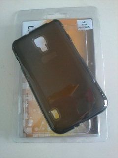 CAPA+PELICULA LG L7 II OPTIMUS P716 TPU GRAFITE LISO