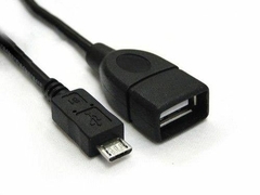 CABO OTG MICRO USB MACHO X USB FEMEA 8 PINOS