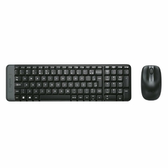 KIT MOUSE E TECLADO LOGITECH MK220 SEM FIO PRETO