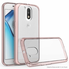 CAPA TRASEIRA MOTOROLA MOTO G4 PLUS TPU METAL ROSE