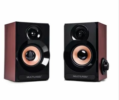 CAIXA DE SOM 2.0 6W RMS ACABAMENTO MADEIRA
