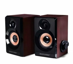 CAIXA DE SOM 2.0 6W RMS ACABAMENTO MADEIRA - comprar online