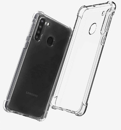 CAPA TRASEIRA SAMSUNG GALAXY A21 TRANSPARENTE REFORÇADA