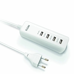 CARREGADOR PAREDE ELGIN USB 4 SAIDAS 20W