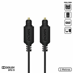CABO DE AUDIO OPTICO TOSLINK MACHO 2M