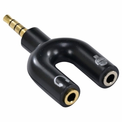 ADAPTADOR P2 3 VIAS X MICROFONE E AUDIO AP23V