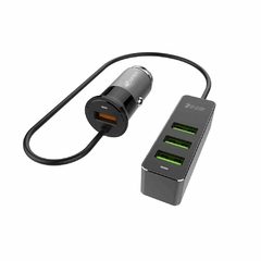 CARREGADOR VEICULAR COM 4 USB 3.4A UCV-Q430BK C3TECH