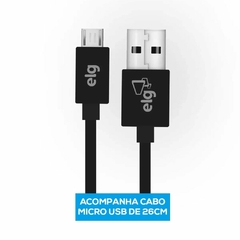 CARREGADOR PORTATIL ELG 6500MAH COMPACTO PRETO na internet
