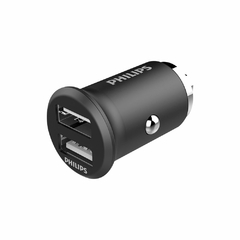 CARREGADOR VEICULAR PHILIPS 2 USB A 4,8A 24W