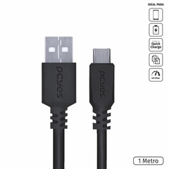 CABO TIPO C USB 2.0 AM X USB 1M PRETO PUACP-01