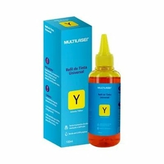 REFIL DE TINTA COMPATIVEL EPSON HP CANON 100ML AMARELO