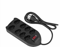 PROTETOR ELETRONICO C/8 TOMADAS EPE 1008+ PRETO 4824004