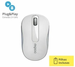 MOUSE SEM FIO M10 1000DPI 3 BOT USB BRANCO