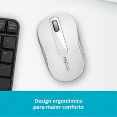 MOUSE SEM FIO M10 1000DPI 3 BOT USB BRANCO - comprar online