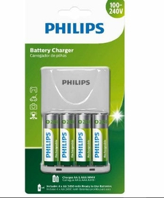 CARREGADOR PILHA PHLIPS C/04 AA 2450MAH