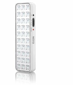 LUMINARIA DE EMERGENCIA 30 LEDS 2W BIVOLT 48LEM30L0000 ELGIN@
