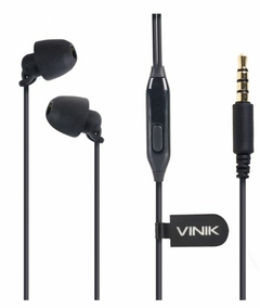 FONE DE OUVIDO SOUND COMFORT PRETO COM MICROFONE CABO 1.2M PLUG 3.5MM