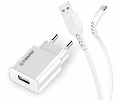 CARREGADOR TOMADA USB TIPO C 3.1A KT604X BRANCO KIMASTER