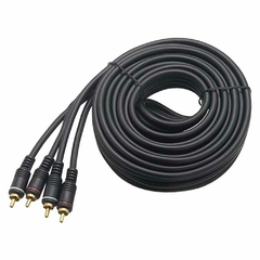 CABO AUDIO 2RCA+2RCA 5M 5MM PRETO RETO