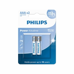PILHA PHILIPS ALCALINA LR03 C/02 AAA