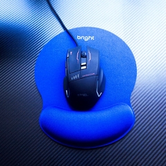 MOUSE PAD GEL BRIGHT KMP001 C/APOIO AZUL na internet