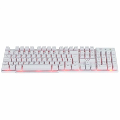 TECLADO USB GAMER VX GAMING HYDRA BRANCO LED VERMELHO - GTH110BV - loja online