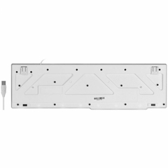 TECLADO USB GAMER VX GAMING HYDRA BRANCO LED VERMELHO - GTH110BV