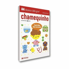 PAPEL CHAMEQUINHO 180 G/M2 BRANCO A4 210 X 297 MM PACOTE C/50 FOLHAS