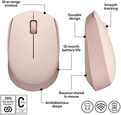 MOUSE OPTICO WIRELESS M170 ROSA 910-006862 LOGITECH@ - Baroni Informática