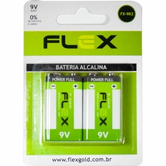PILHA 9V FLEX FX-9K2 C/2 (CAR/1)