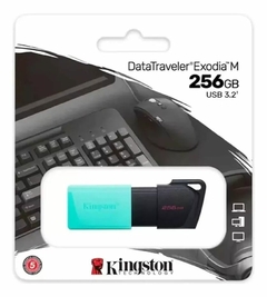 PEN DRIVE KINGSTON DATATRAVELER EXODIA 256GB PRETO/VERDE - USB 3.2 - D - loja online