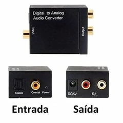 CONVERSOR DE AUDIO DIGITAL OPTICO PARA RCA ANALOGICO