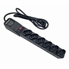 FILTRO DE LINHA TS SHARA + PROTETOR 6 TOMADAS BIVOLT CABO 1,5M PRETO 5