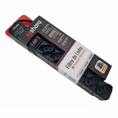FILTRO DE LINHA TS SHARA + PROTETOR 6 TOMADAS BIVOLT CABO 1,5M PRETO 5 na internet