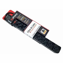 FILTRO DE LINHA TS SHARA + PROTETOR 8 TOMADAS BIVOLT CABO 1,5M PRETO 5 na internet