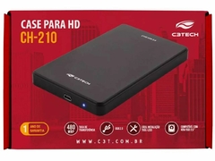 CASE PARA HD 2,5 USB 2.0 PRETO CH-210BK C3 TECH - comprar online